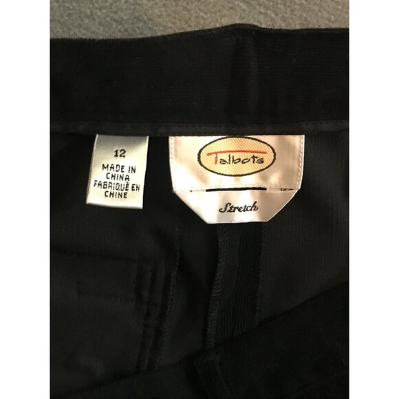 Talbots  Corduroy Pants Womens 12 Black Stretch - Picture 3 of 5